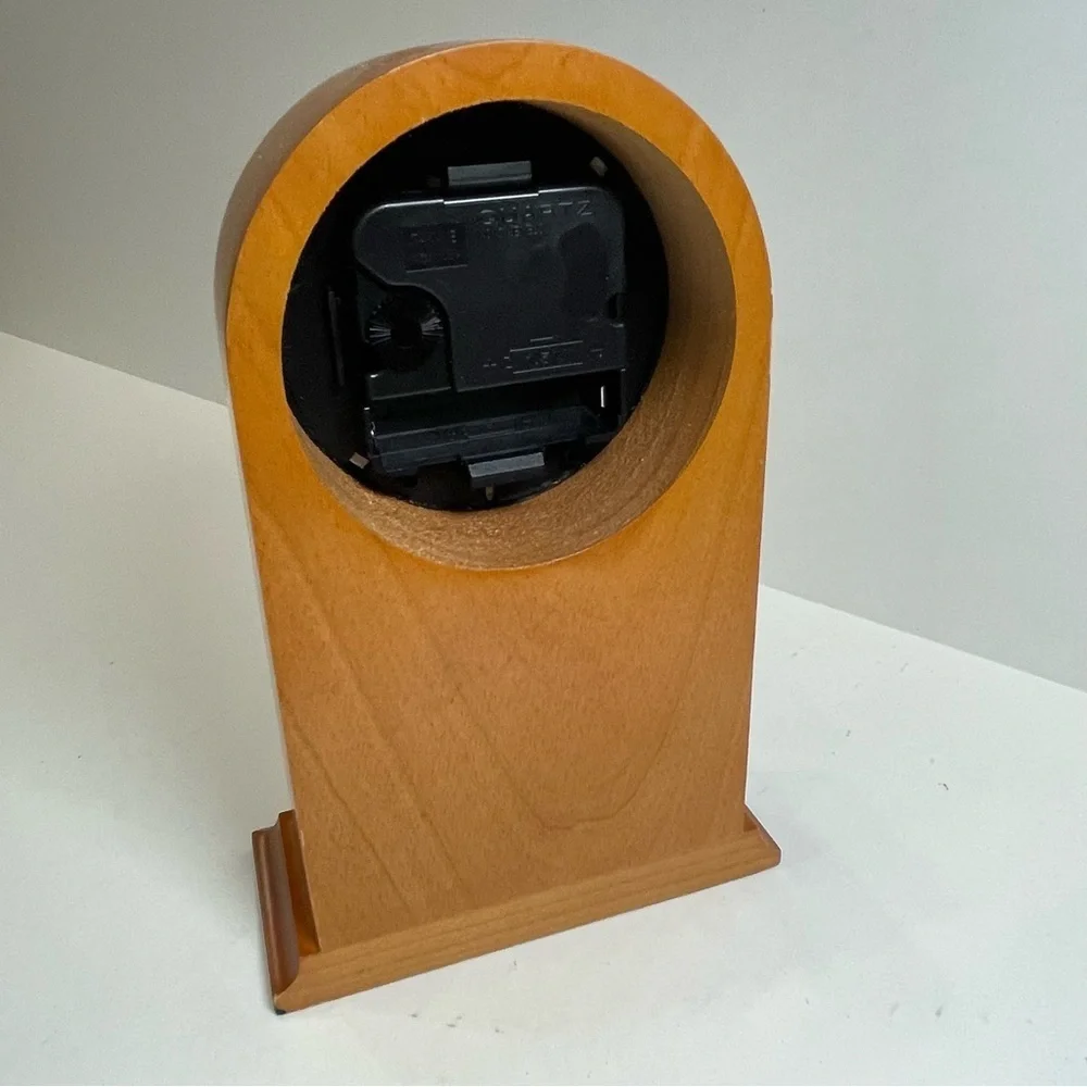 Wooden Inspirational desk clock with Quote Used. See photos for condition.